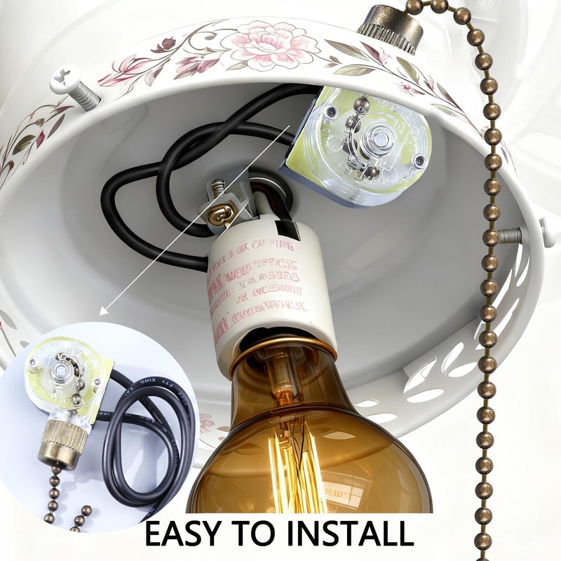 Dotlite 2Pack Ceiling Fan Light Pull Switch Zing Ear ZE-109, Bronze 2 Wire Turn On-Off Replacement Accessories Compatible with Hunter Fan Wall Table Lamps - Image 3